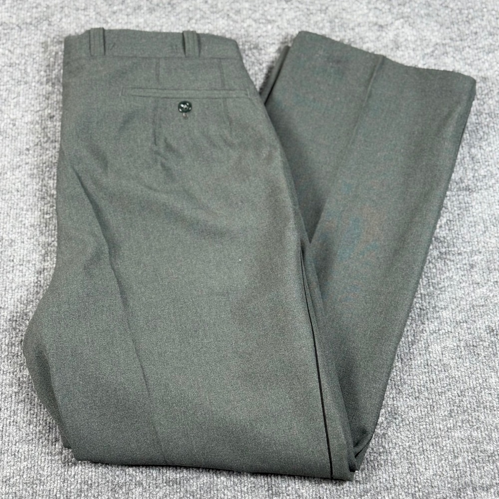 Vintage Military Wool Blend Trousers Dress Pants 36X30 Wool Blend Button Fly